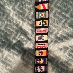 Smathers & Branson Needlepoint Beer Dress Belt